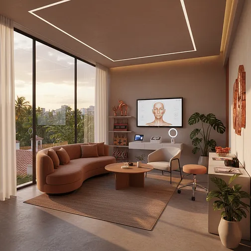 Cosmetic surgery consultation room in a modern clinic in Mexico