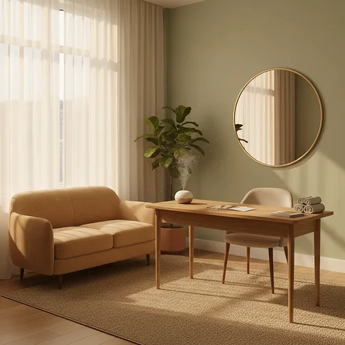 A welcoming clinic room for fertility treatments with brochures and plants.